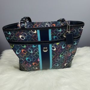 Multi colored Coach purse